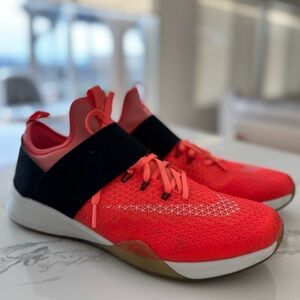 NIKE Women's Air Zoom Strong Running Shoes (10.5 US, Bright Mango/Summit White)